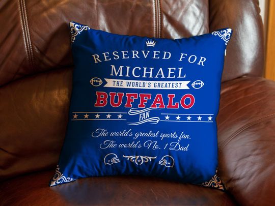 Personalized Buffalo Football Pillow Case: Custom Fan Gift