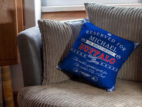 Personalized Buffalo Football Pillow Case: Custom Fan Gift