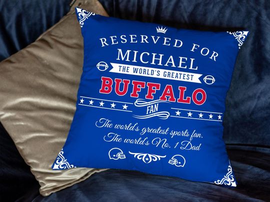 Personalized Buffalo Football Pillow Case: Custom Fan Gift