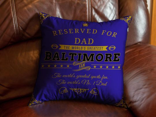 Personalized Baltimore Ravens Pillow Case: Football Fan Gift