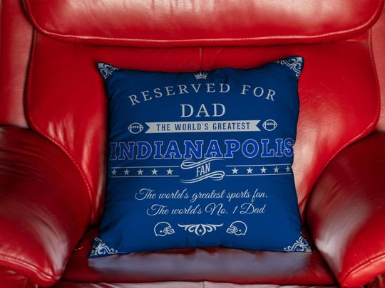 Personalized Indianapolis Football Pillow Case, Colts Fan Gift