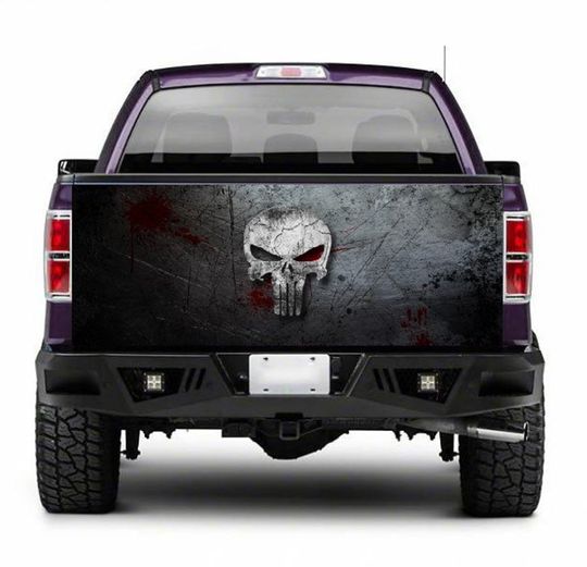Tailgate Truck Skull Wrap Printed Graphics Vinyl