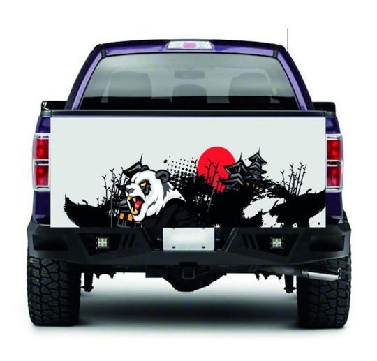 Panda Truck Bed Decal, Car Decor, Car Accessories