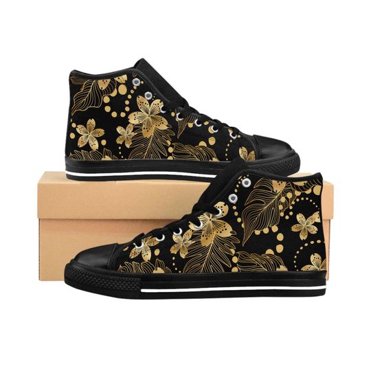 Flower High Top Shoes Sneakers