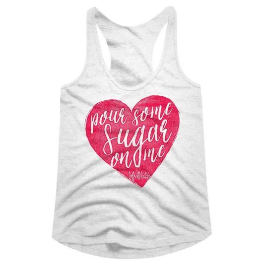 Def Leppard Tank Top | Love Heart Pour Some Sugar On Me Sleeveless