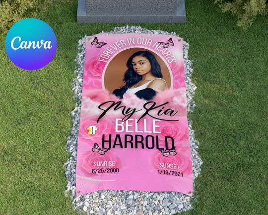 Canva Memorial Templat| Grave Blanket
