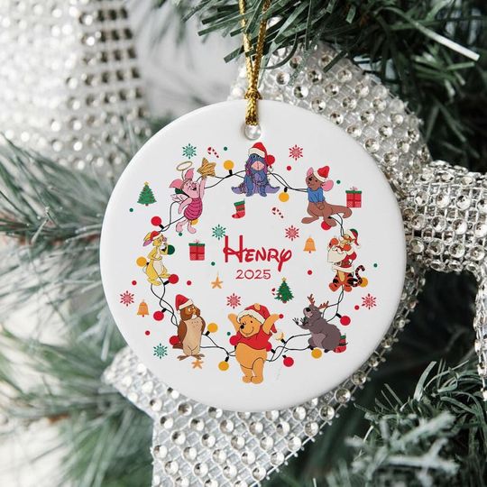 Personalized Winnie The Pooh Christmas Ornament
