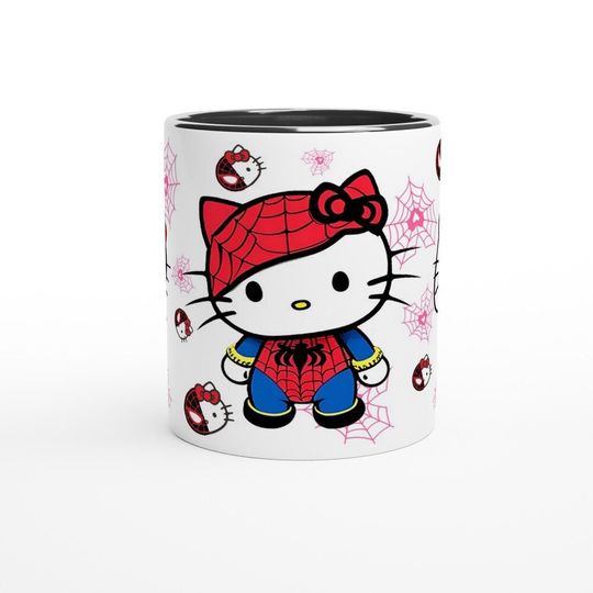 Valentine's Day Spider Gwen kitty, Spider Hello Kitty Coffee Mug