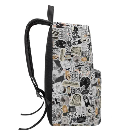 Eras Concert TS Black White Color Collage School Backpack