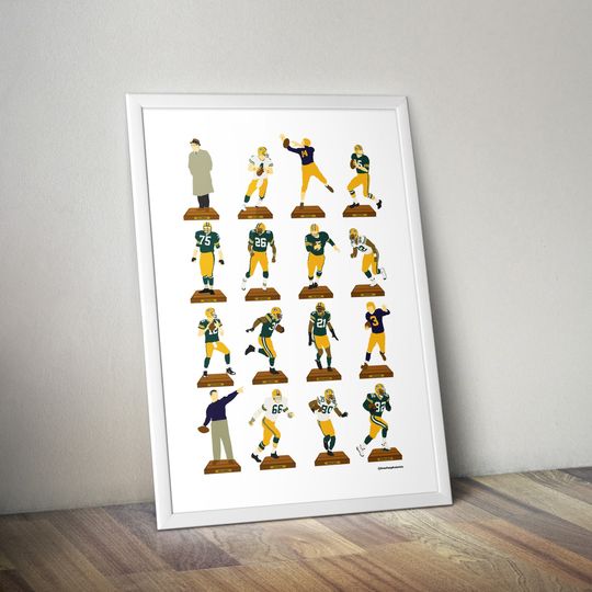 Green Bay Packers Legends Print Poster