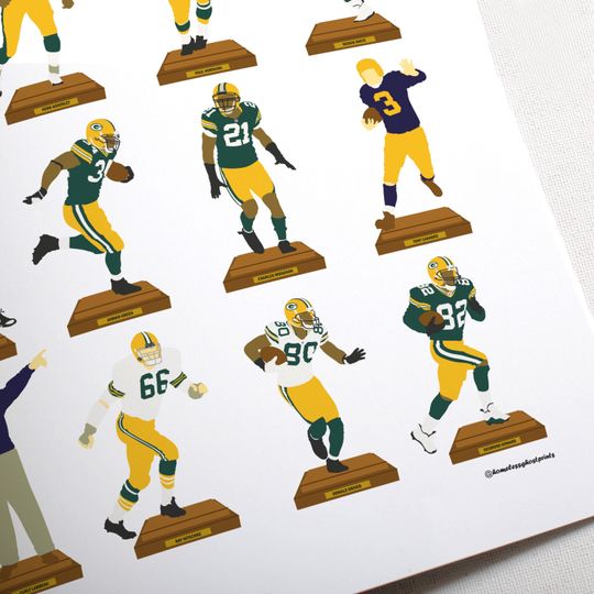 Green Bay Packers Legends Print Poster