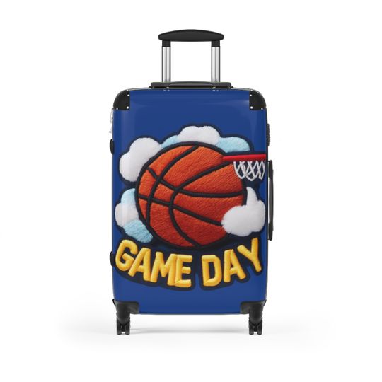 Game Day Basketball Chenille Patch Embroider Design - Suitcase