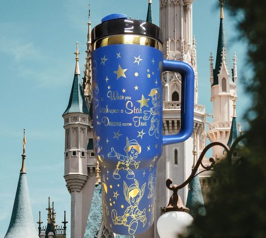 40oz  Laser Engraved Pinocchio Tumbler