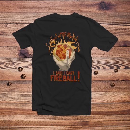 I Cast Fireball D20! shirt | Spellcaster | DnD | Gifts for dnd