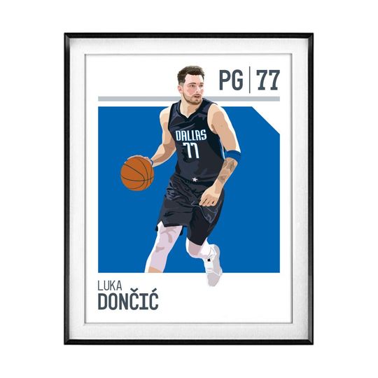 Luka Doncic Art Print: Pop Surrealism Mavericks Poster