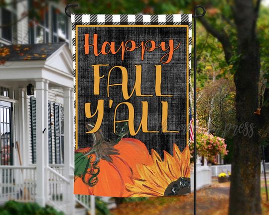 Sublimation, Happy Fall Y'all Garden Flag