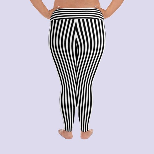 Black & White striped leggings|Beetlejuice|Witch leggings|Halloween