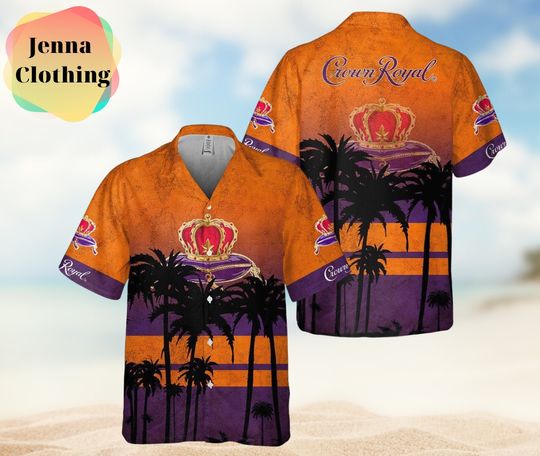 Crown Royal Hawaiian Aloha Shirt Lovers Gift Beach Shirt