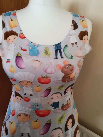 Rat in the kitchen print skater dress- Sizes S- 5XL plus size