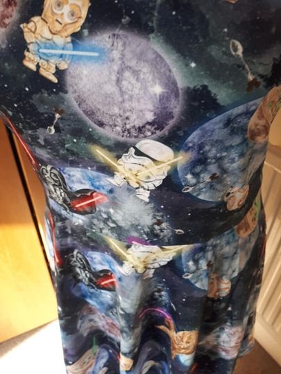 Cute Star Wars inspired print skater dress- plus size