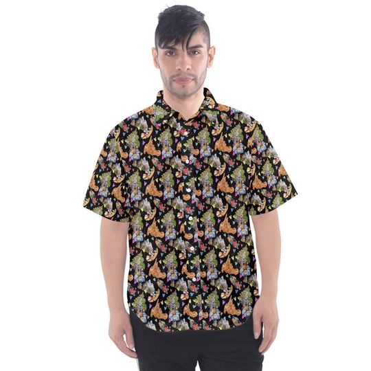 Big thunder Mountain splash mountain park rides inspired short sleeved button down shirt