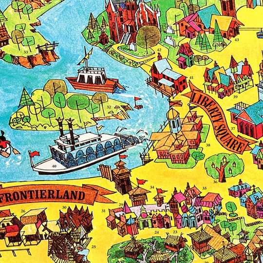 Magic Kingdom Map 1971 Disneyland Vintage Poster