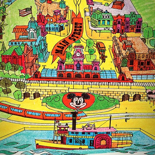 Magic Kingdom Map 1971 Disneyland Vintage Poster