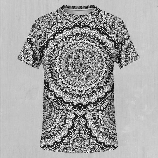 Floral Mandala Bloom EDM Rave Festival All Over Print Tee