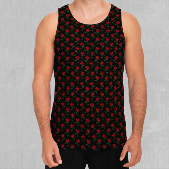 Roses Men's Tank Top Muscle Sleeveless Shirt