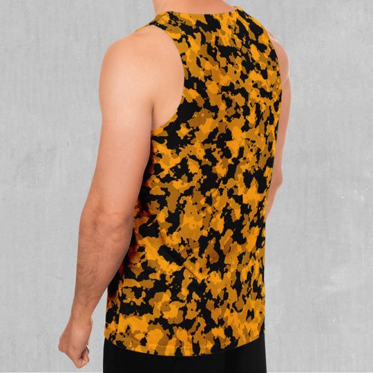 Stinger Yellow Camo Men's Tank Top Muscle Sleeveless Shirt