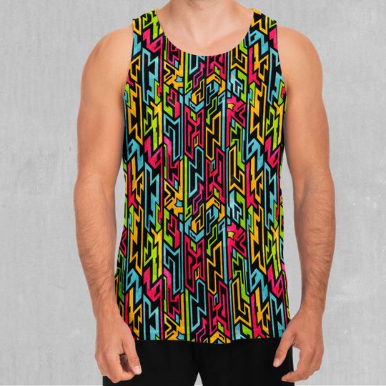 Street Jigsaw Men's Tank Top Muscle Sleeveless Shirt