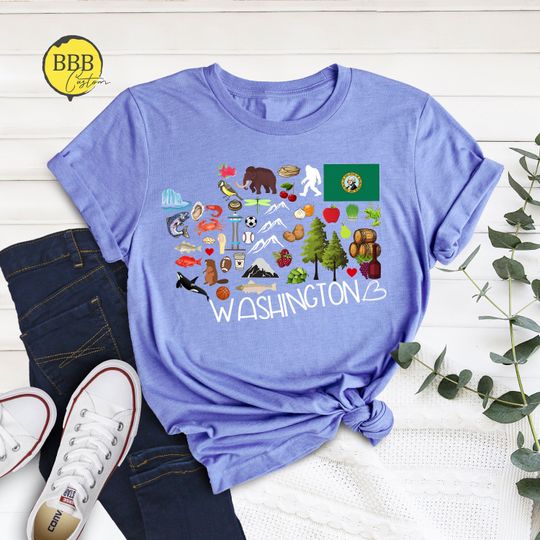 Washington Map Shirt, Washington State Shirt, Washington Gift, State Of Washington