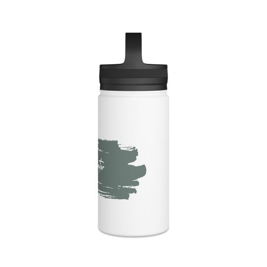 Generator Stainless Steel Water Bottle, Handle Lid, Moss