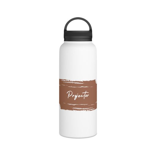 Projector Stainless Steel Water Bottle, Handle Lid, Rust