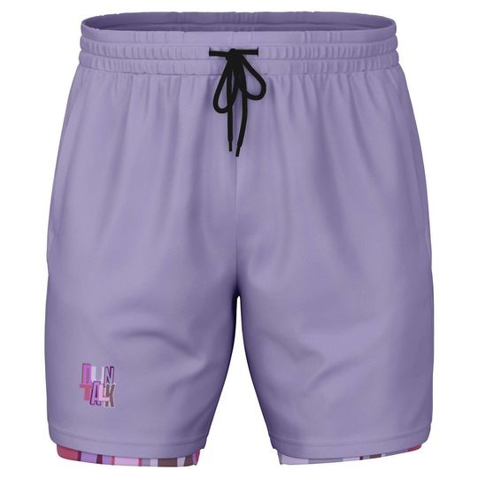 Basketball Premium Shorts - Purple Athletic Shorts Workout Shorts, Track Training Shorts, Great Basketball Gift -"Zone" by Duntalk