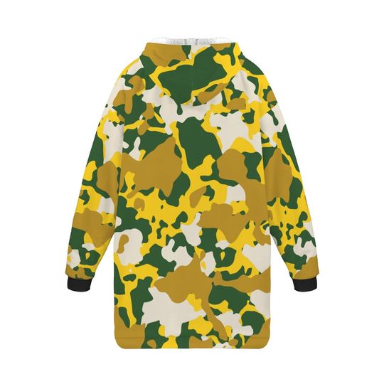 Basketball Blanket Hoodie, Oversized Wearable Hoodie with Sherpa Fleece Lining, Loungewear Gift, Bench Mob by Duntalk