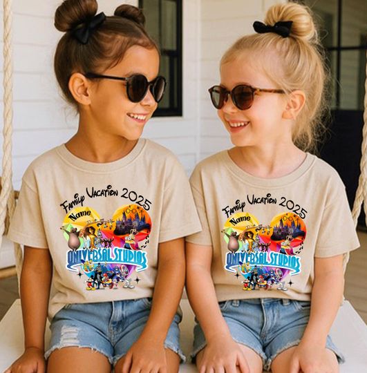 Custom Universal Studios Family Shirts, Matching Vacation Tees