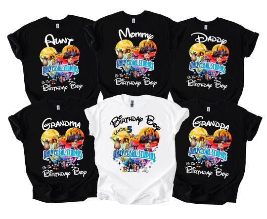 Custom Universal Studios Family Birthday Shirts: Matching Vacation Tees