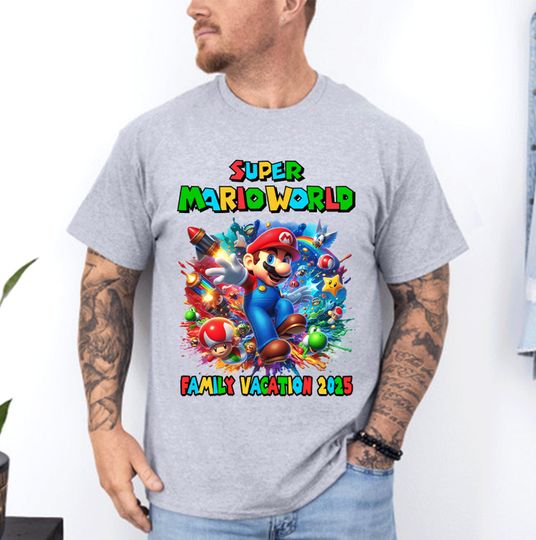 Super Mario World 2026 Family Vacation Shirt
