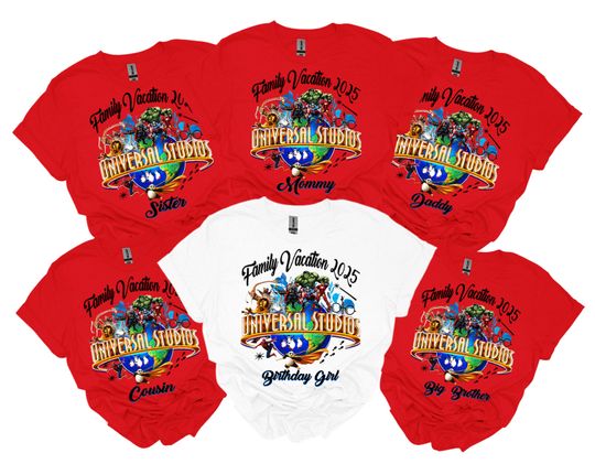 Custom Universal Studios Family Vacation Shirts: Matching Family Trip Tees