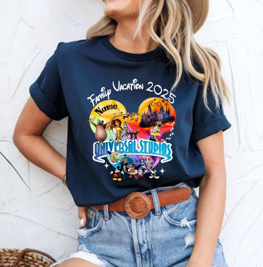 Custom Universal Studios Family Shirts, Matching Vacation Tees