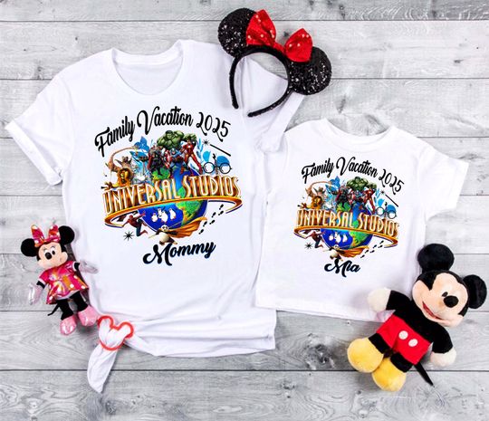 Custom Universal Studios Family Vacation Shirts: Matching Family Trip Tees
