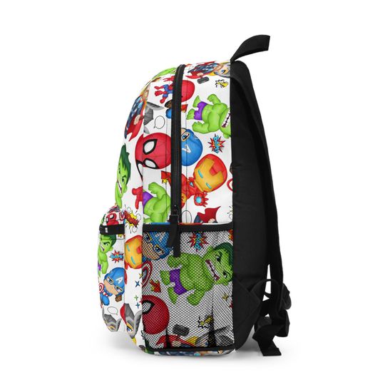Super Hero Character Personalize Backpack, Back To School Custom Kids Backpack
