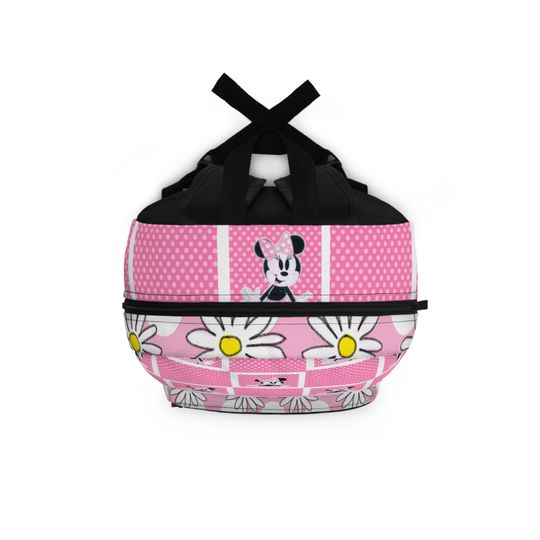 Minnie Mouse Checkerboard Backpack, Disney Backpack, Disney Park Bag, Disney School Bag