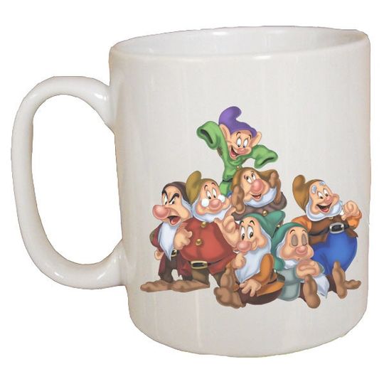 SNOW WHITE and the 7 DWARFS Personalised Mug, Customised Mug, Custom Printed Mug