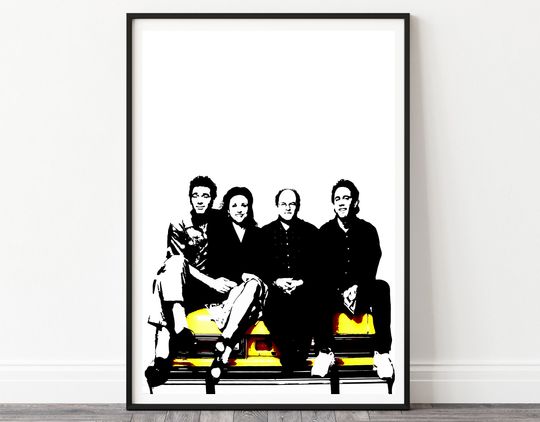 Seinfeld Poster - Jerry Seinfeld Elaine George Kramer Wall Art