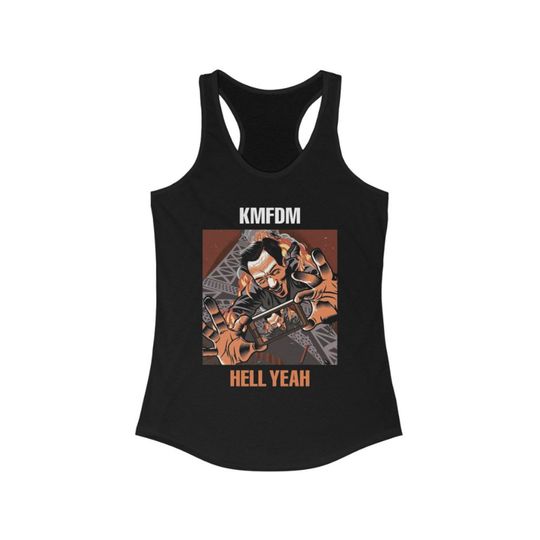 KMFDM Band Women's Tank Top, Hell Yeah Sleeveless Tee, Industrial Rock Band