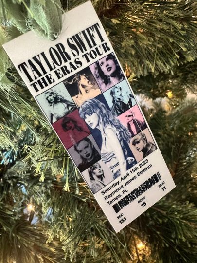 Eras Tour Ornament, Concert Ornament, Concert ticket