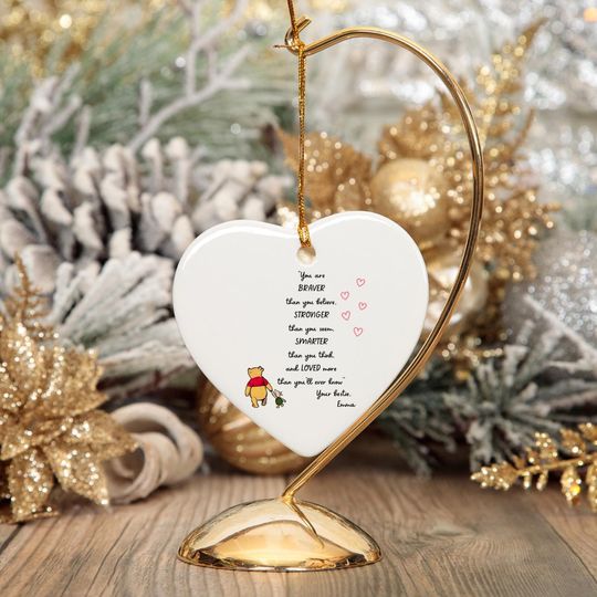 Winnie the Pooh Christmas Ornament: Personalized Ceramic Holiday Keepsake