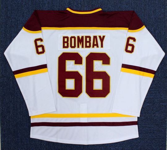 Mighty Gordon Bombay #66 Waves Hockey Jersey White Custom Names;Personalized Hockey Jersey Cosplay